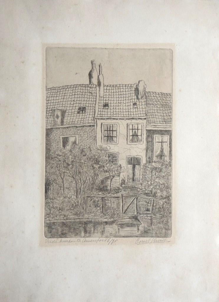Carel Kruit ets "Oude Huizen te Amersfoort", genummerd 6/75, Ophalen