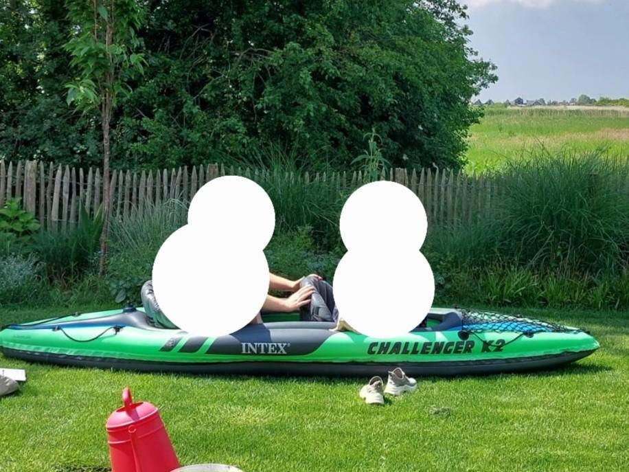 Intex Challenger K2 kano groen 2persoons, Ophalen, Zo goed als nieuw, Twee personen, Overige typen