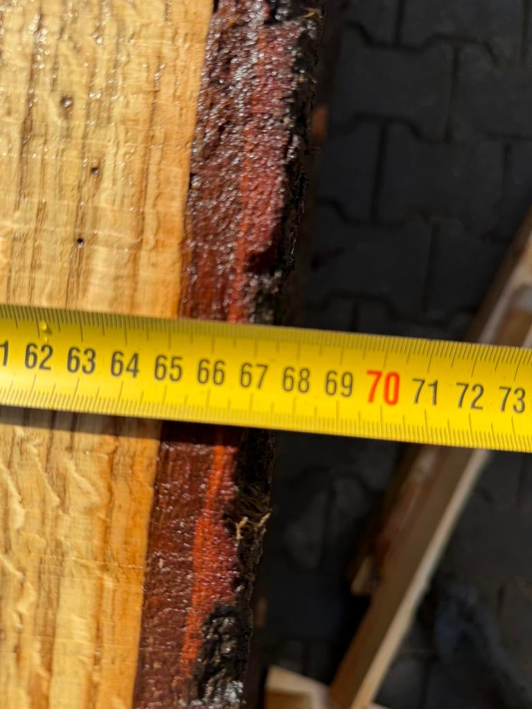 Zeer mooie eiken boomstambladen 340x65x4 cm, Ophalen, Zo goed als nieuw, 250 cm of meer, Planken