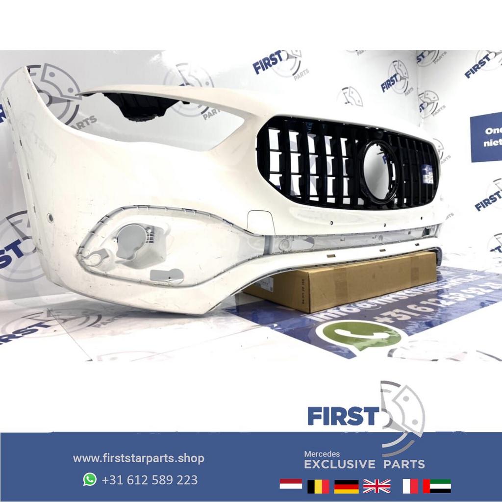 H247 GLA VOORBUMPER WIT + AMG GT PANAMERICANA GRIL 2019-2022, Gebruikt, -, Voor, Ophalen of Verzenden