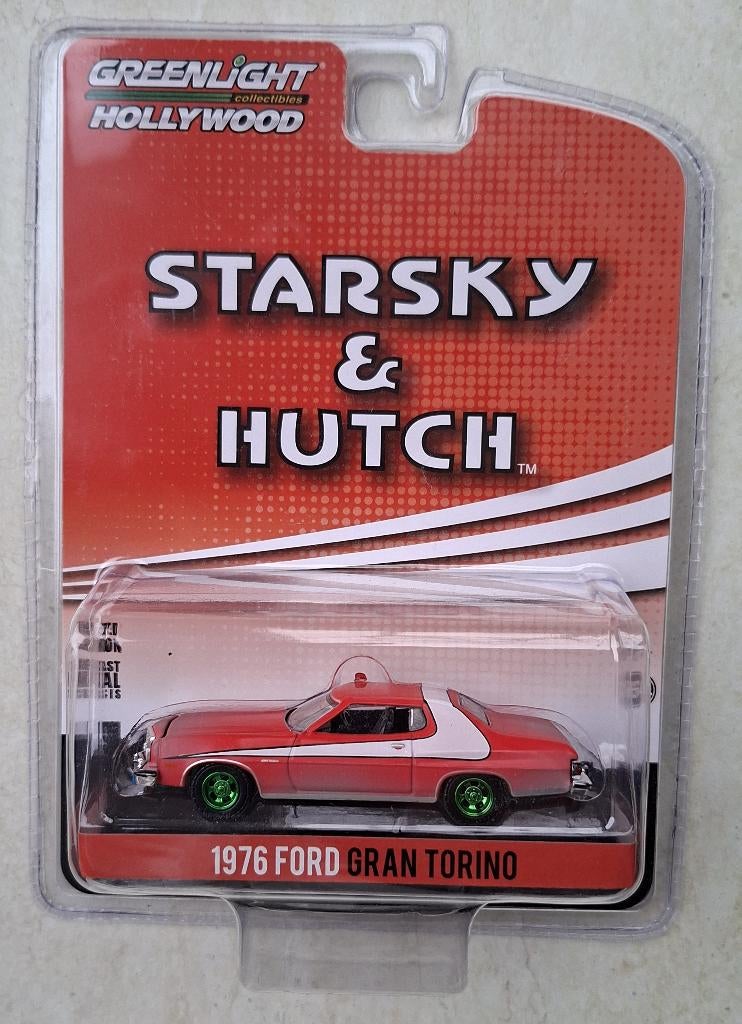 1976 Ford Gran Torino Greenlight 1/64 chase Starsky & Hutch, Ophalen of Verzenden, Nieuw, Auto