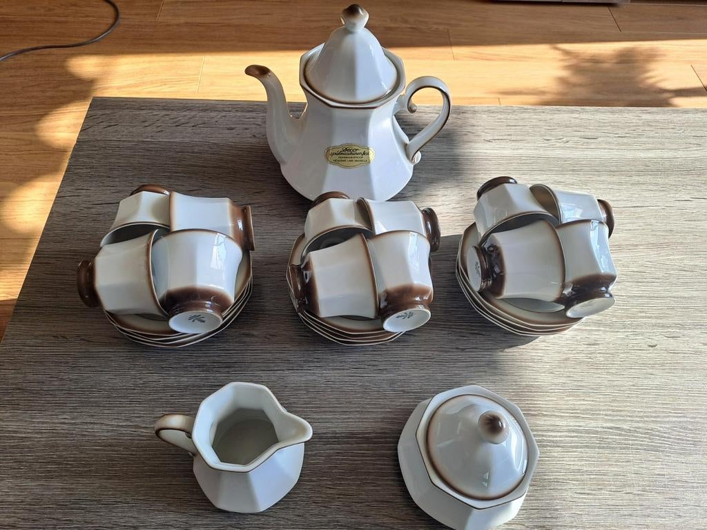 Servies set winterling marktleuthen bavaria wit bruin, Ophalen