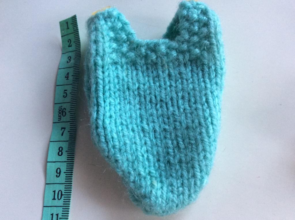 poppenkleding 13 cm blauw rompertje/ zwempak, Ophalen of Verzenden, Zo goed als nieuw, Kleertjes