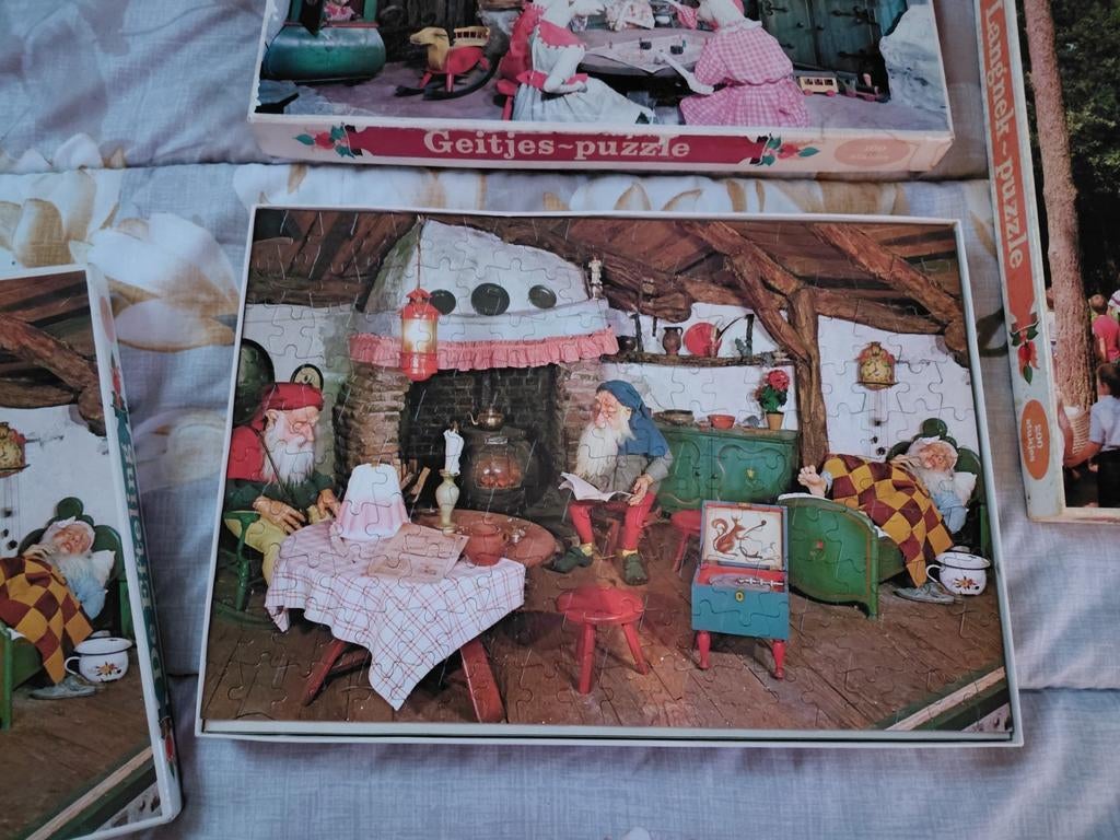 3 oude puzzels van de Efteling, Ophalen of Verzenden, Gebruikt, Overige typen