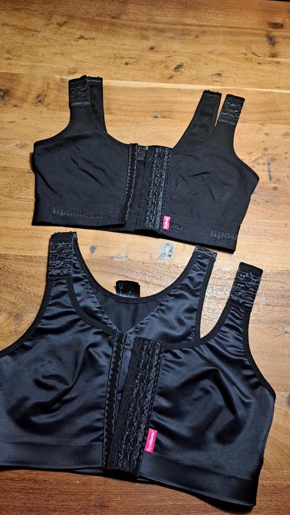 2x Lipoelastic postoperatieve bh – maat M – zwart, Lipoelastic, Ophalen of Verzenden, Zwart, BH