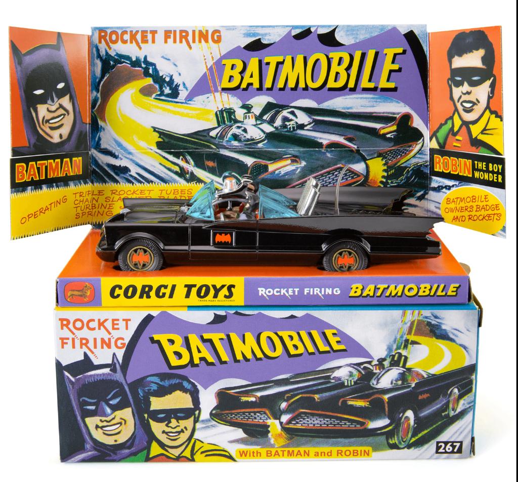 Batmobile GLANZEND ZWART CORGI Model Club SCHAAL 1:46 R 267, Hobby en Vrije tijd, Modelauto's | 1:43, Verzenden, Nieuw, Auto, Corgi