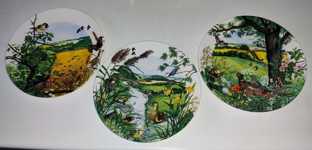 3 Wedgwood Colin Newman Country Panorama borden 10 euro p,st, Antiek en Kunst, Antiek | Porselein, Ophalen of Verzenden