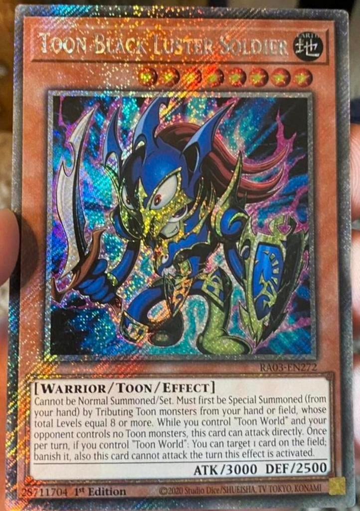 Yu-Gi-Oh! Toon Black Luster Soldier RA03 1st Ed Mint !, Hobby en Vrije tijd, Verzamelkaartspellen | Yu-gi-Oh!, Ophalen of Verzenden