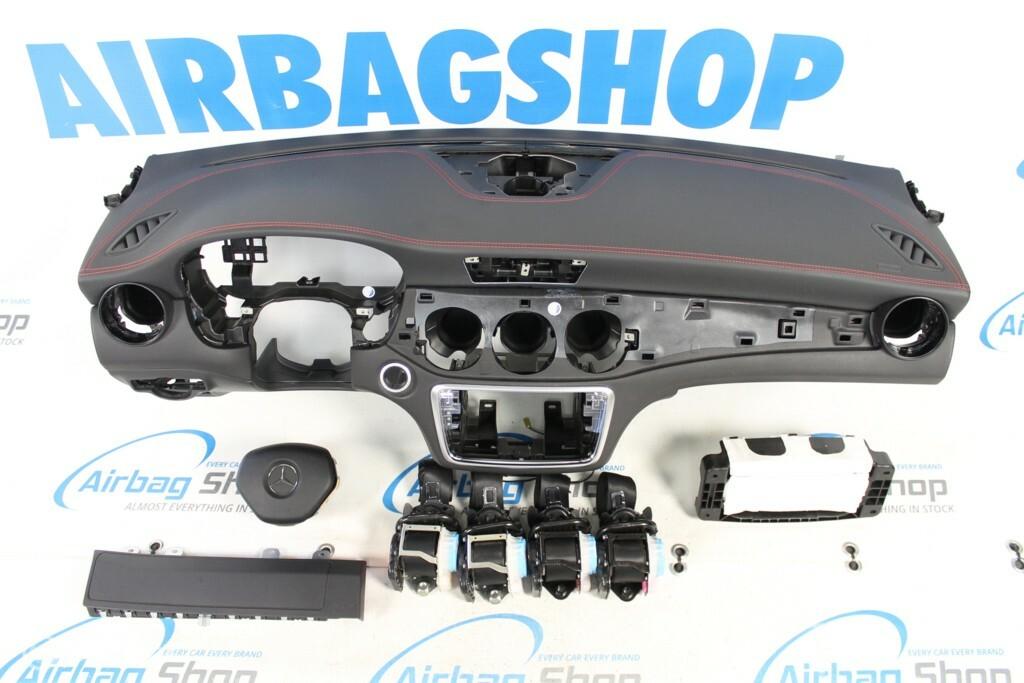 Airbag set - Dashboard AMG leer Mercedes CLA Klasse 2013-..., Auto-onderdelen, Dashboard en Schakelaars