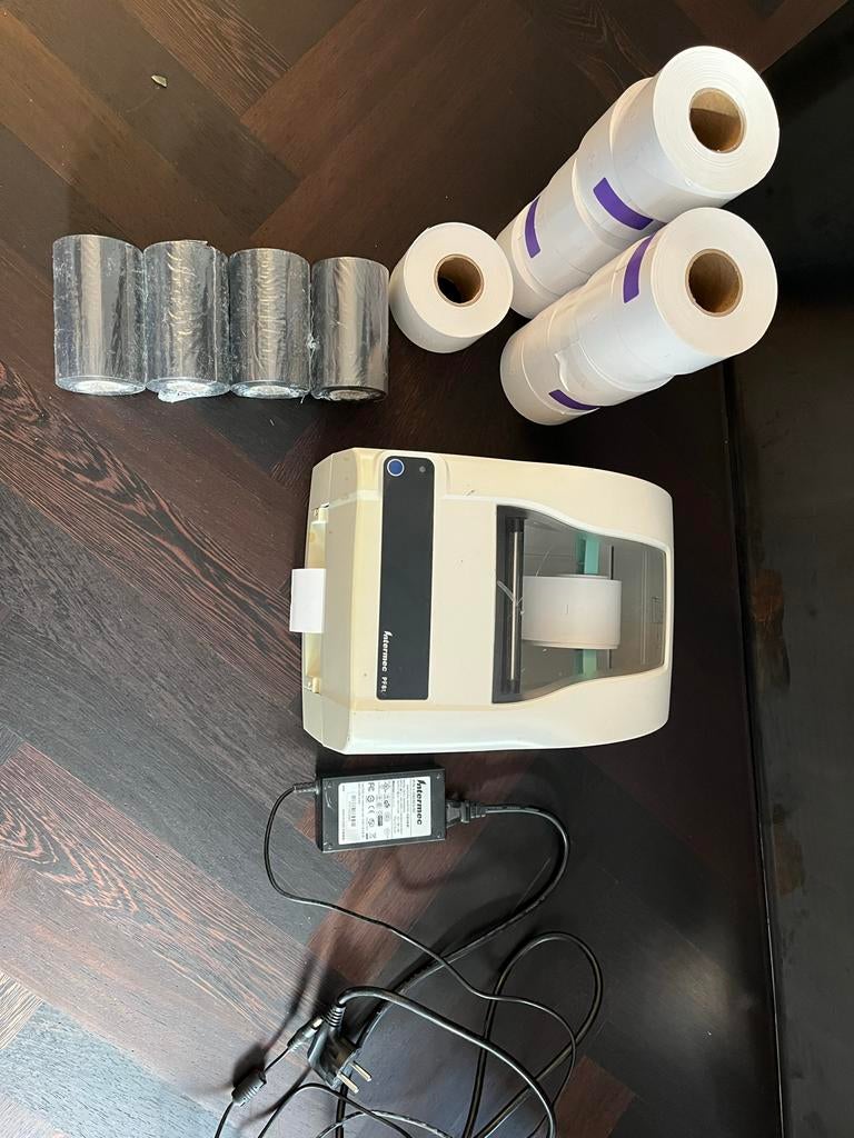 Intermec PF8T labelprinter met 2500 etiketten en 4 inktrolle, Computers en Software, Printers, Zwart-en-wit printen, Gebruikt