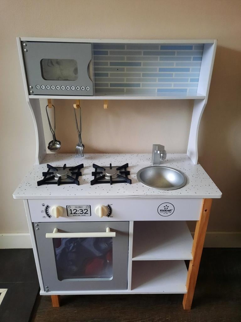 Kidcraft Houten Speelkeuken Keukentje Hout + Accessoires, Kinderen en Baby's, Speelgoed | Speelkeukens, Gebruikt, Speelkeuken