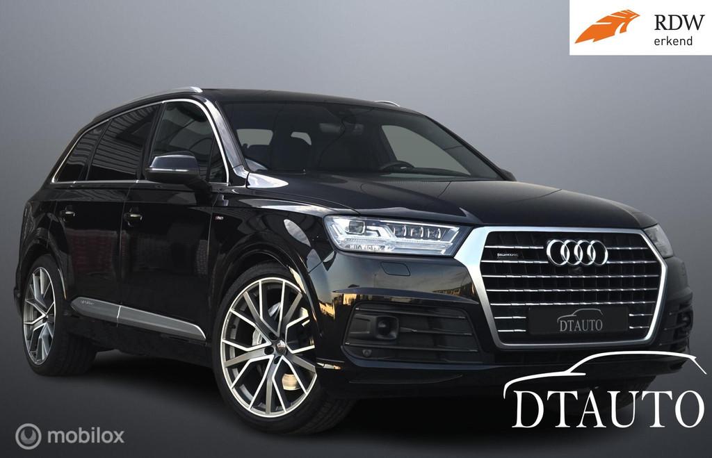 Audi Q7 SQ7 50 TDI Pano Bose Nachtz 3xS-Line Standk Keyles, Auto's, Bestelauto's, Gebruikt, 2255 kg, Lichtsensor, Zwart