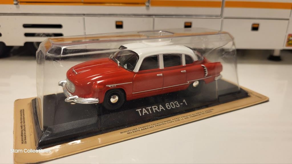 Magazine Models Tatra 603-1 Red / White - 1958, Hobby en Vrije tijd, Modelauto's | 1:43, Overige merken, Auto, Nieuw, Ophalen of Verzenden