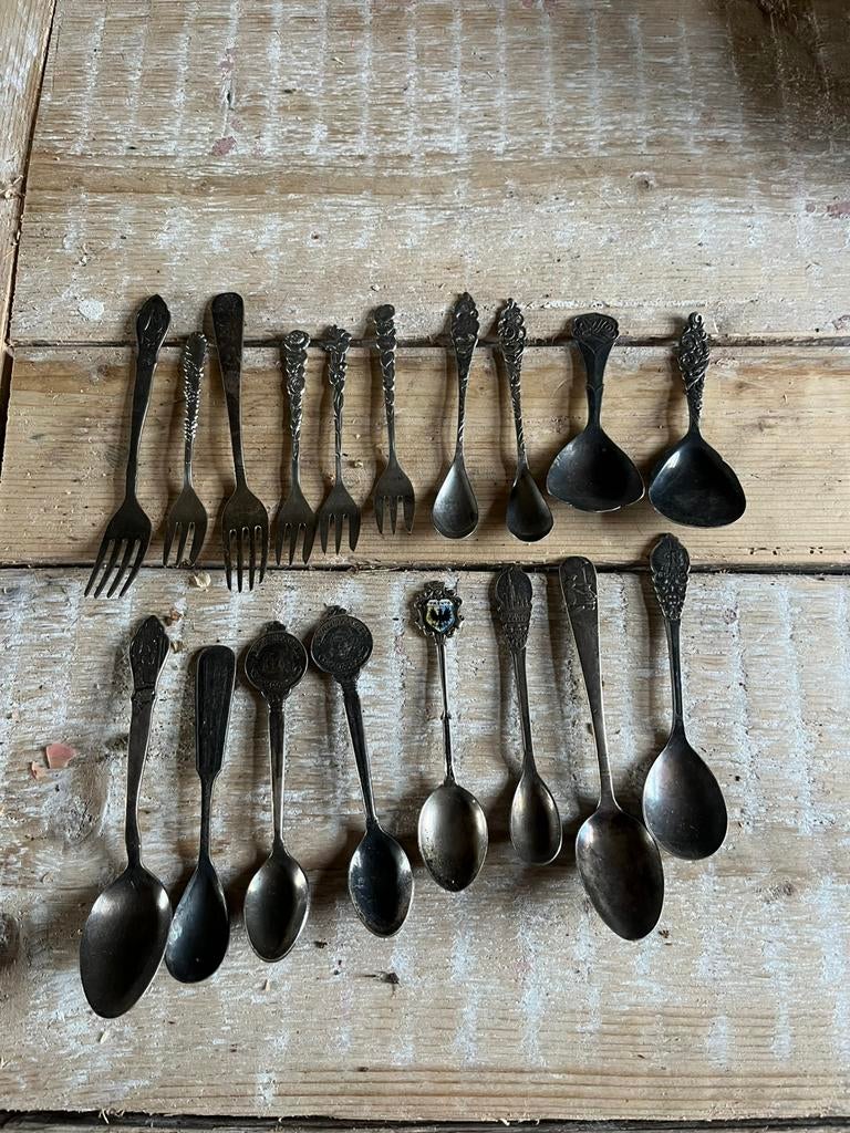 Zilveren lepels en vorkjes, Antiek en Kunst, Ophalen of Verzenden