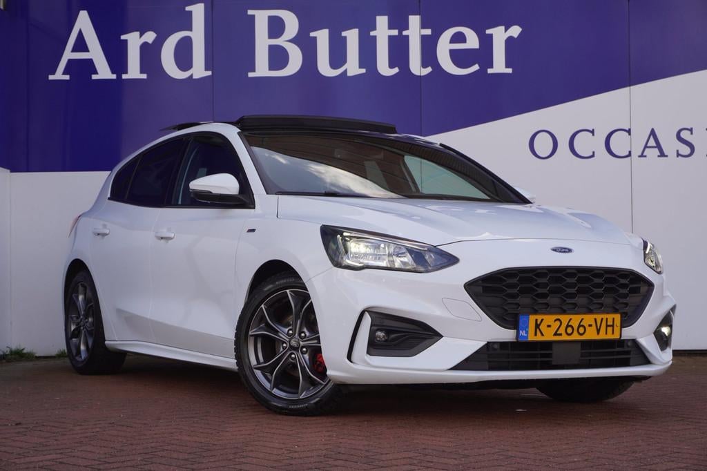 Ford Focus 1.0 EcoBoost 155PKHybrid ST Line X Business+adap-, Auto's, Stof, Gebruikt, Wit, Origineel Nederlands