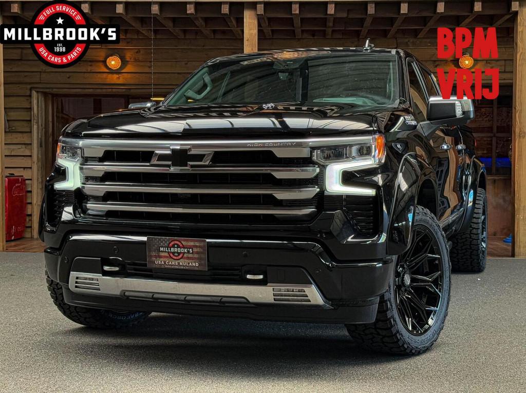 Chevrolet Silverado High Country, Widebody, 4Play velgen, LP, Auto's, Chevrolet, Automaat, 8 cilinders, 4 stoelen, Zwart