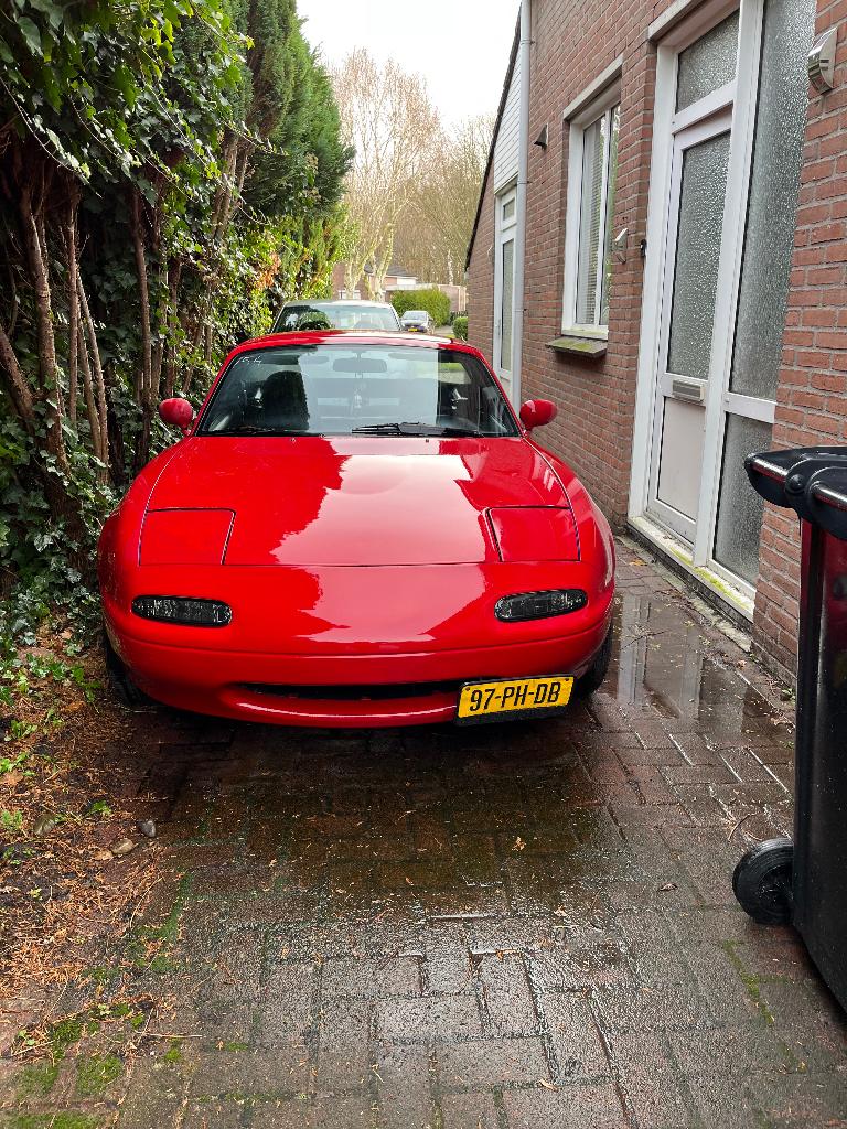 Mazda MX-5 1.6 Miata U9 1990 Rood, Auto's, Mazda, Achterwielaandrijving, 4 cilinders, Cabriolet, Handgeschakeld