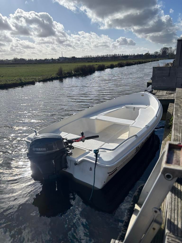 Texas 360 polyester boot met Yamaha 9.9 buitenboordmotor, Watersport en Boten, Ophalen, 10 tot 30 pk, Gebruikt, Tot 6 meter