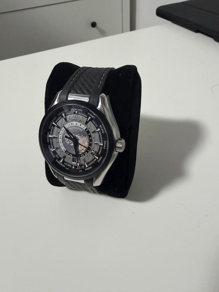 Omega Seamaster Aqua Terra 150M GMT Worldtimer, Staal, Polshorloge, Overige materialen, Ophalen of Verzenden
