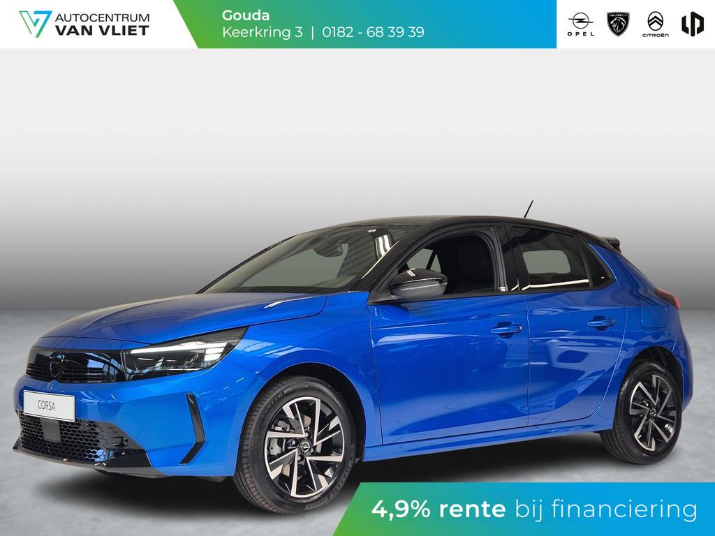 Opel Corsa 1.2 Turbo Hybrid Yes Automaat | Apple Carplay/And, Stof, 1199 cc, Met garantie (alle), Blauw
