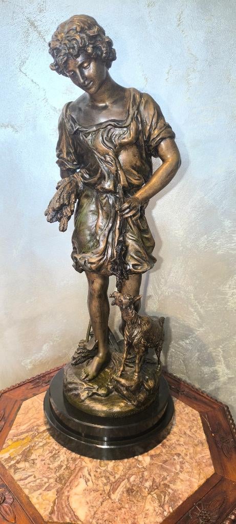 Hippolyte Moreau zamak beeld h 60 cm, Ophalen