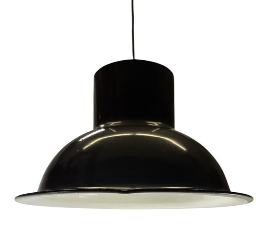 1404. Emaille hanglamp, tweede helft 20e eeuw, Ophalen of Verzenden