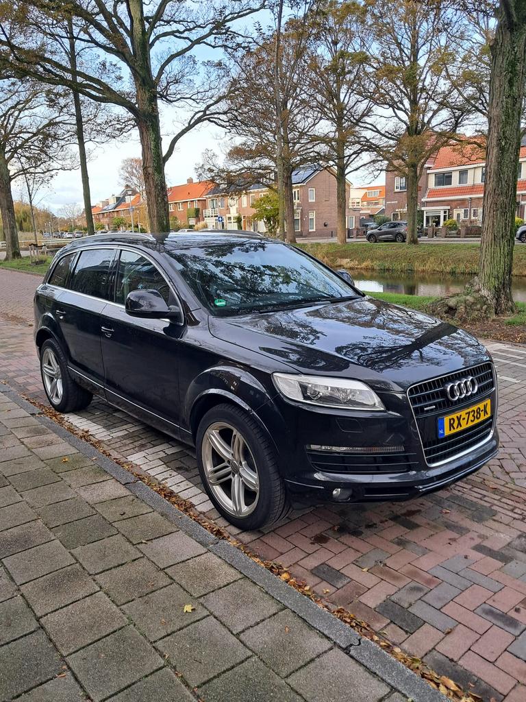 Audi Q7 3.6 206KW Quattro AUT 2007 Zwart, Auto's, Automaat, Zwart, Zwart, Leder