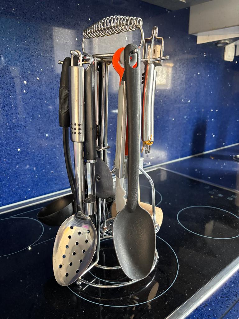 Keukengerei houder (keukengerei inbegrepen), Ophalen, Gebruikt