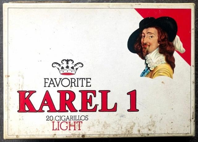 Sigarendoosje van Karel 1, Verzamelen, Rookartikelen, Aanstekers en Luciferdoosjes, Ophalen, Gebruikt, Tabaksdoos of Verpakking