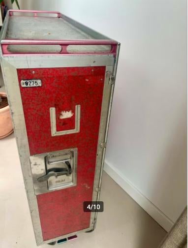 Vintage KLM trolley vliegtuig retro kast, Ophalen, Gebruikt