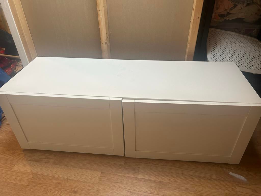 IKEA Besta TV meubel wit met frontjes - 120 cm breed, Ophalen, Gebruikt, 100 tot 150 cm, Minder dan 100 cm