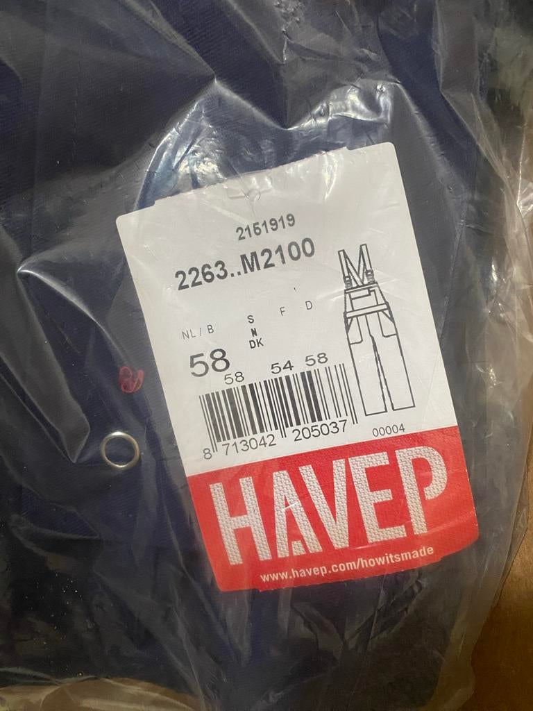 Havep Amerikaanse overall maat 58 nieuw, Tuin en Terras, Werkkleding, Onbekend, Nieuw, Ophalen of Verzenden, Onbekend