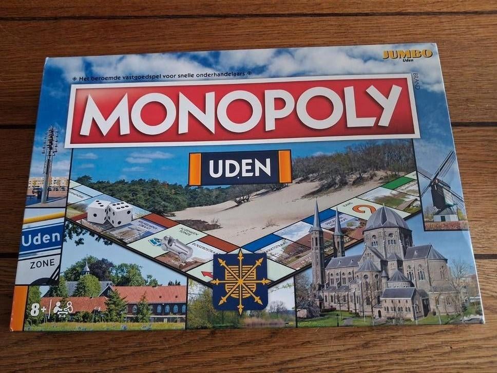Monopoly Uden Bordspel - Lokale Editie, Hobby en Vrije tijd, Gezelschapsspellen | Bordspellen, Zo goed als nieuw, Drie of vier spelers