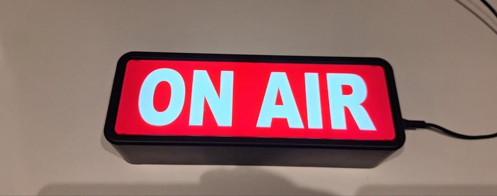 Mooie retro ON AIR lichtbak, Ophalen, Zo goed als nieuw, Licht