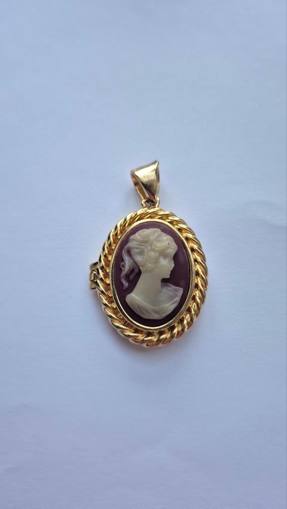 Camee hanger, Sieraden, Tassen en Uiterlijk, Kettinghangers, Goud, Goud, Ophalen of Verzenden