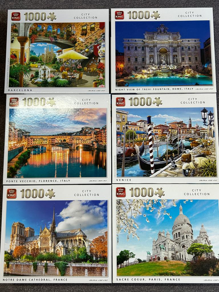 Puzzels King " City Collection", Ophalen, 500 t/m 1500 stukjes, Gebruikt, Legpuzzel