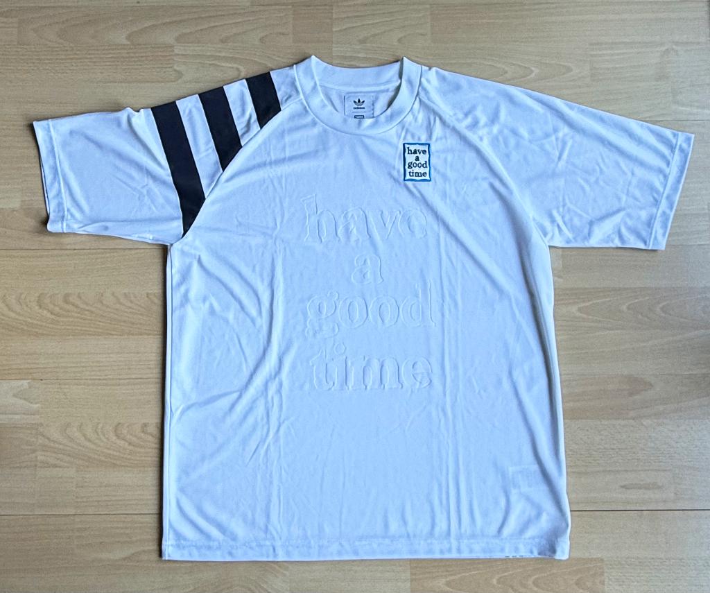 Adidas Originals x 'Have A Good Time' voetbal t-shirt, Maat 48/50 (M), Wit, Ophalen of Verzenden, Zo goed als nieuw