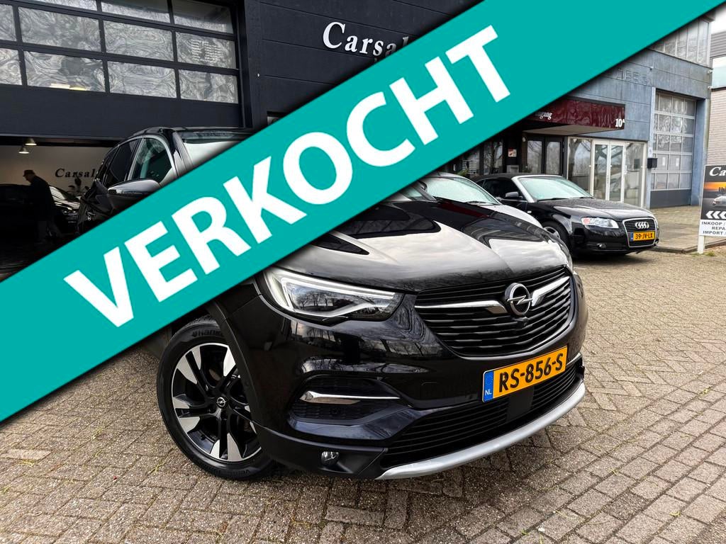 Opel Grandland X 1.2 Turbo Innovation glas dak stoel koeling, Gebruikt, 1199 cc, Zwart, 19 km/l