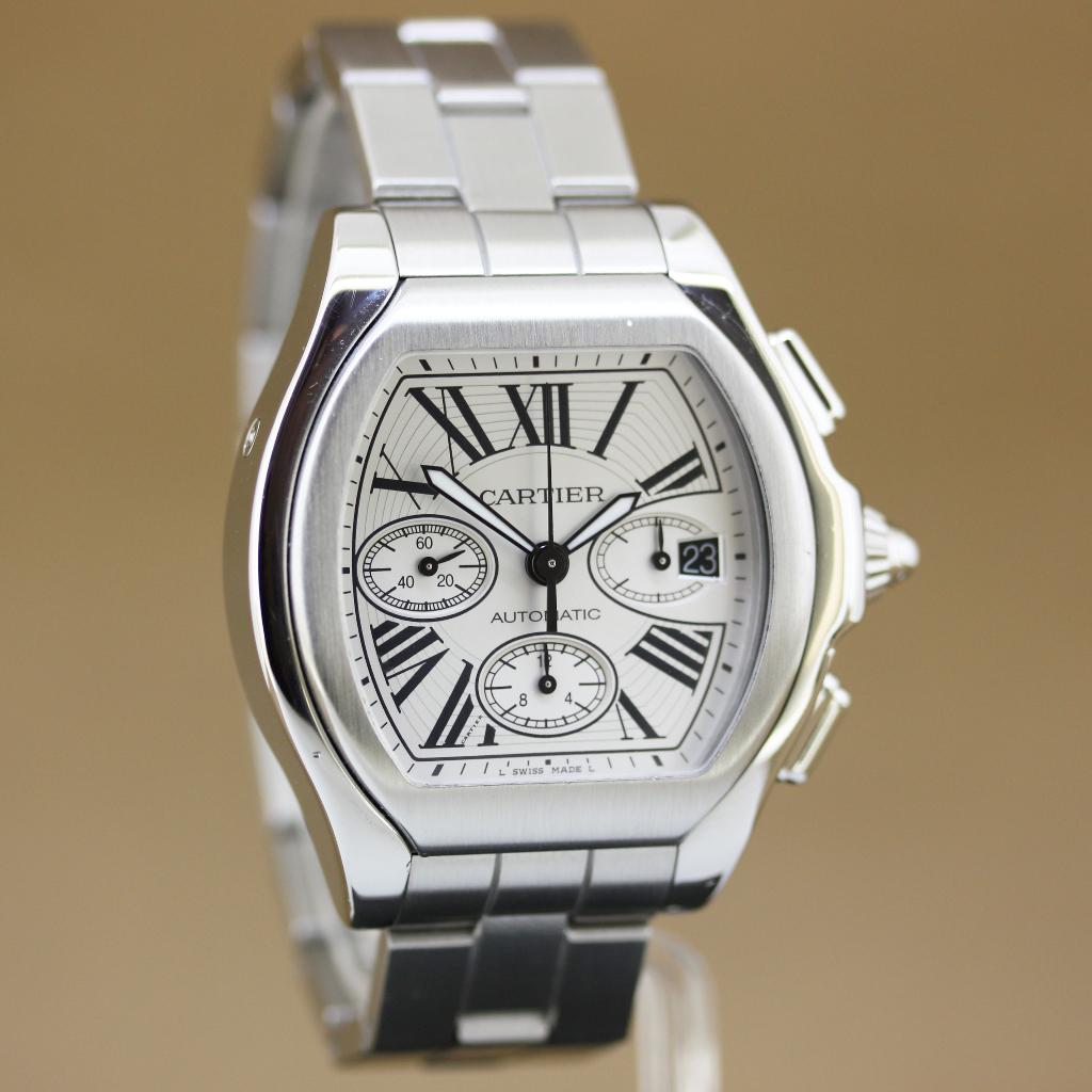 Cartier Roadster XL Chronograph Ref. 3405, Overige merken, Staal, Gebruikt, Staal