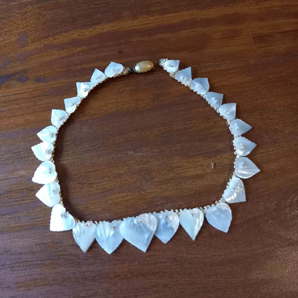 Vintage Art Deco ketting paarlemoer 1920/1930, Antiek en Kunst, Antiek | Kleding en Accessoires, Ophalen of Verzenden