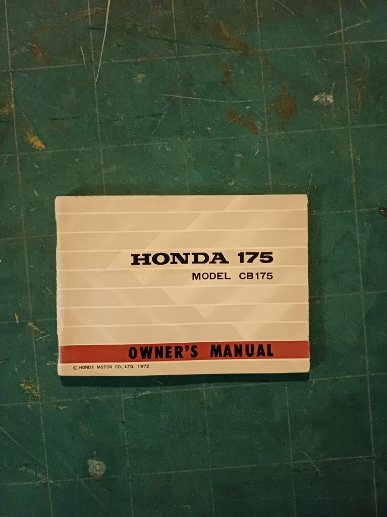 HONDA CB175 handboek owner’s manual origineel, Motoren, Ophalen of Verzenden, Honda
