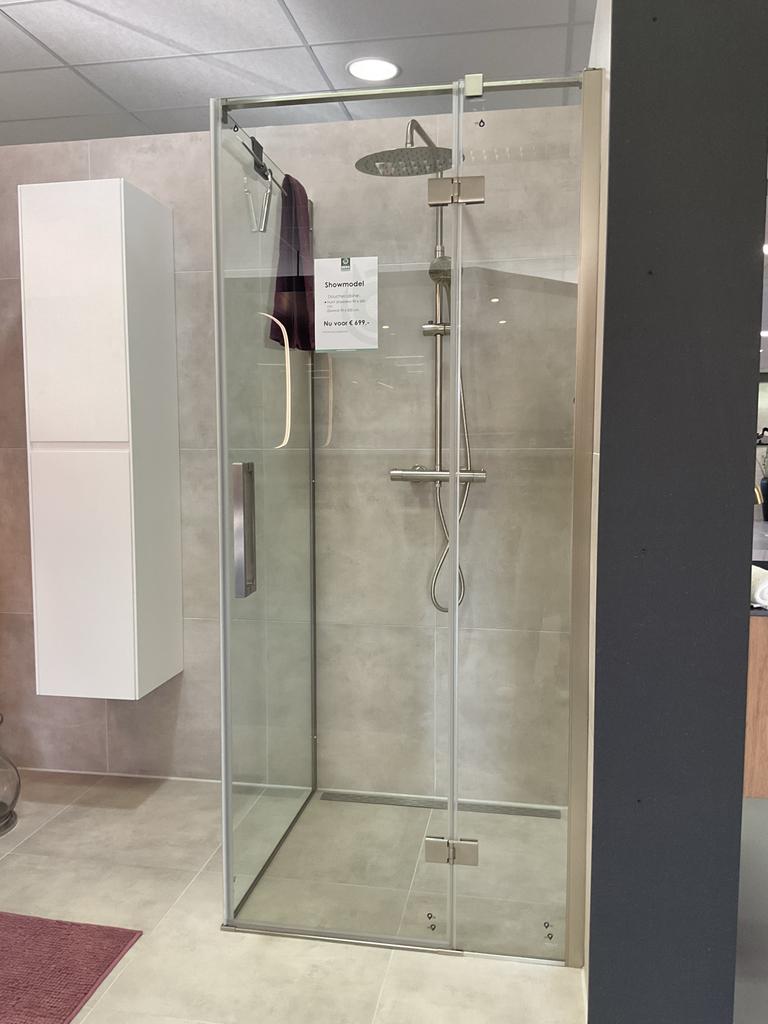RVS Douchecabine Showroommodel Front Draaideur 90x200, Ophalen, Zo goed als nieuw, Rvs, Douche