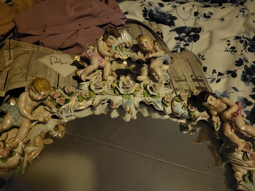 Spiegel Saks porselein, Antiek en Kunst, Antiek | Porselein, Ophalen of Verzenden