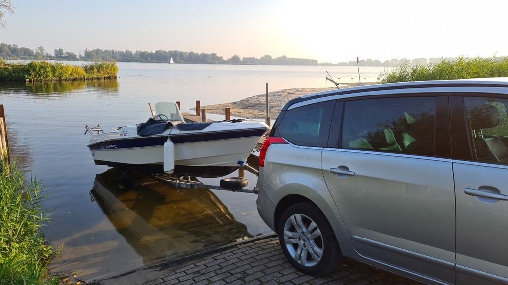 Olympic 400CC sportboot met buitenboordmotor en trailer, Watersport en Boten, Ophalen, 10 tot 30 pk, Gebruikt, 3 tot 6 meter