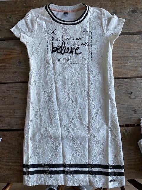 wit sportief zomerjurkje met kant 158/164 ZGAN, Meisje, Ophalen of Verzenden, Zo goed als nieuw, Jurk of Rok