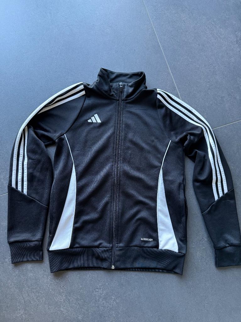 Adidas trainingsvest Maat 164, Adidas, Jongen of Meisje, Ophalen of Verzenden, Zo goed als nieuw