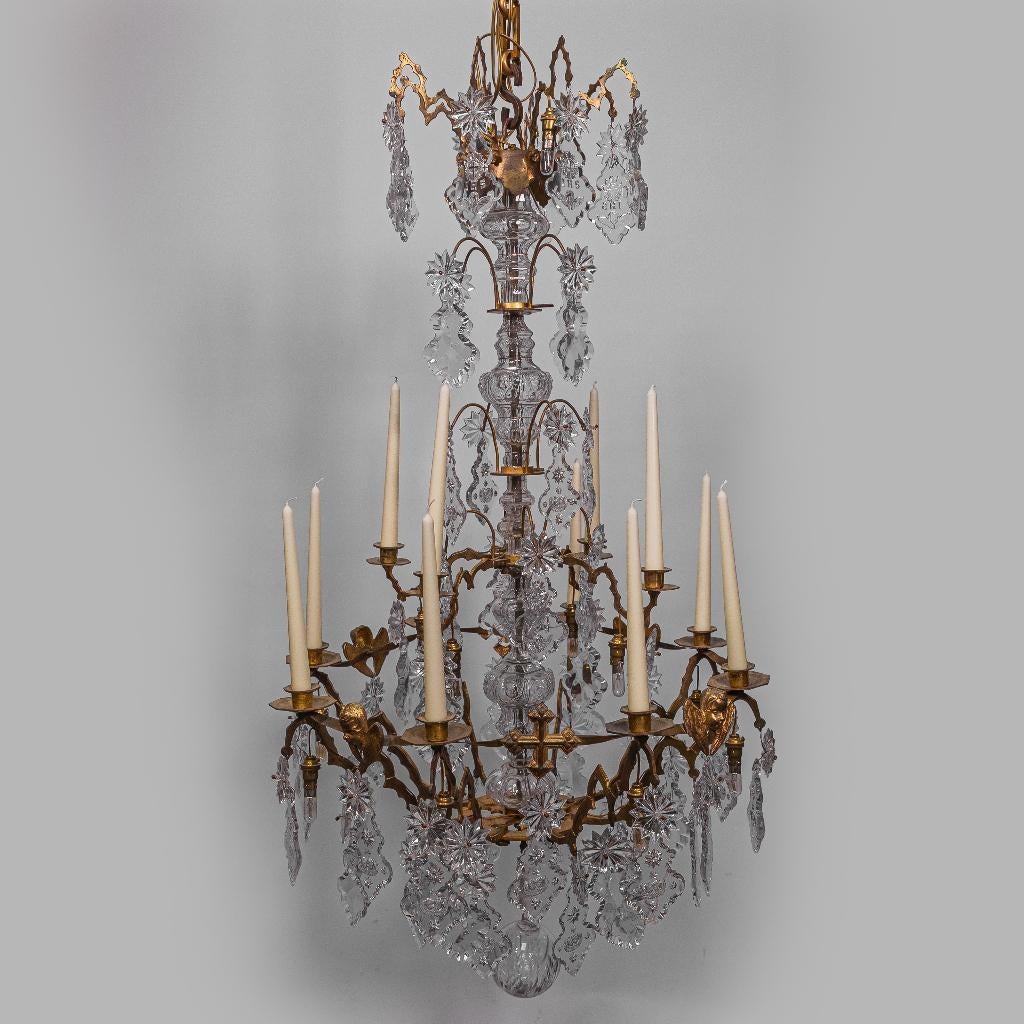 Kroonluchter Engelen, neogotiek, 19e-eeuw, Ophalen