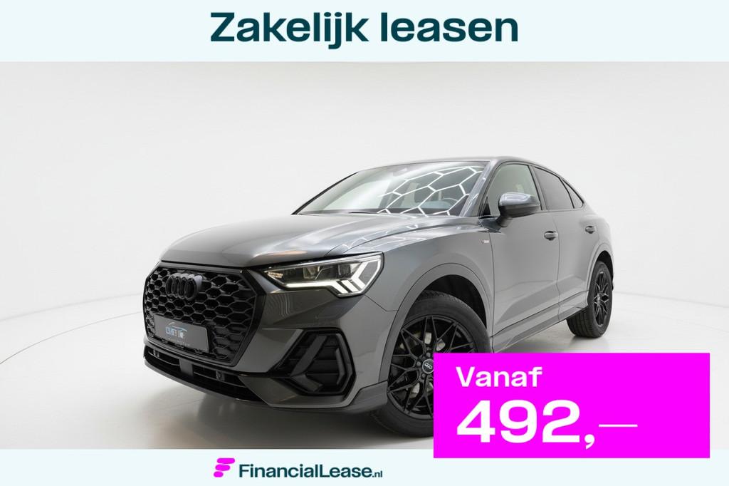 Audi Q3 Sportback 35 TFSI S LINE VIRTUAL CAMERA STOELVERW, 15 km/l, Zwart, 4 cilinders, 150 pk