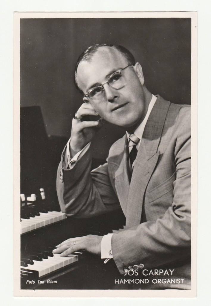 Fotokaart Jos Carpay (Hammond Organist), Verzenden, Zo goed als nieuw, Foto of Kaart