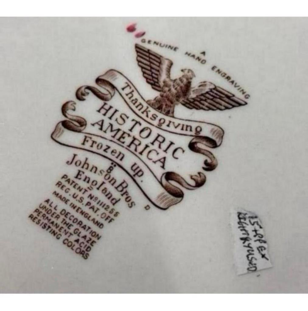 Johnson Brothers Historic America Thanksgiving FROZEN Bord, Antiek en Kunst, Antiek | Wandborden en Tegels, Ophalen of Verzenden
